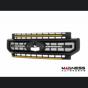 Ford Super Duty LED Grille - XBG Series - Morimoto - Black - Amber DRL